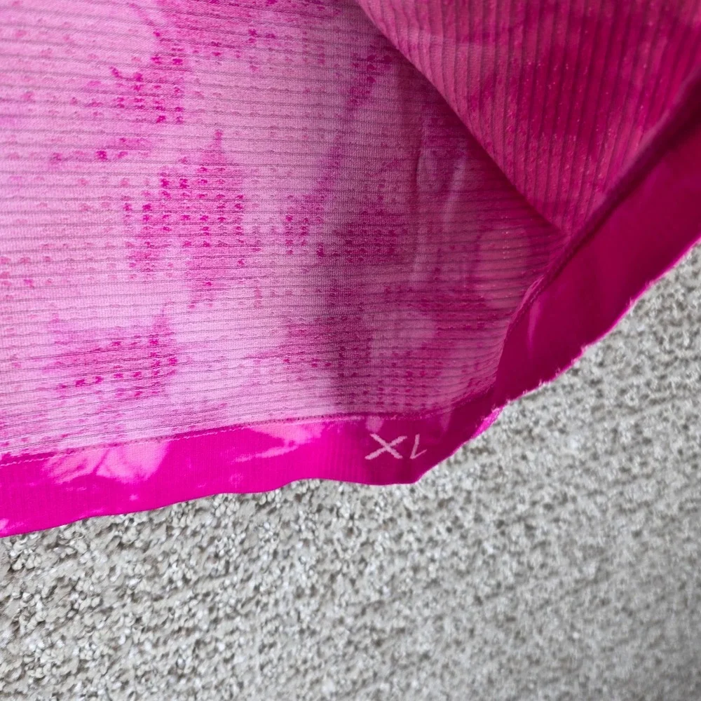Lululemon Metal Vent Tech 2.0 Short Sleeve Shirt XL Pink Tie Dye Athletic
